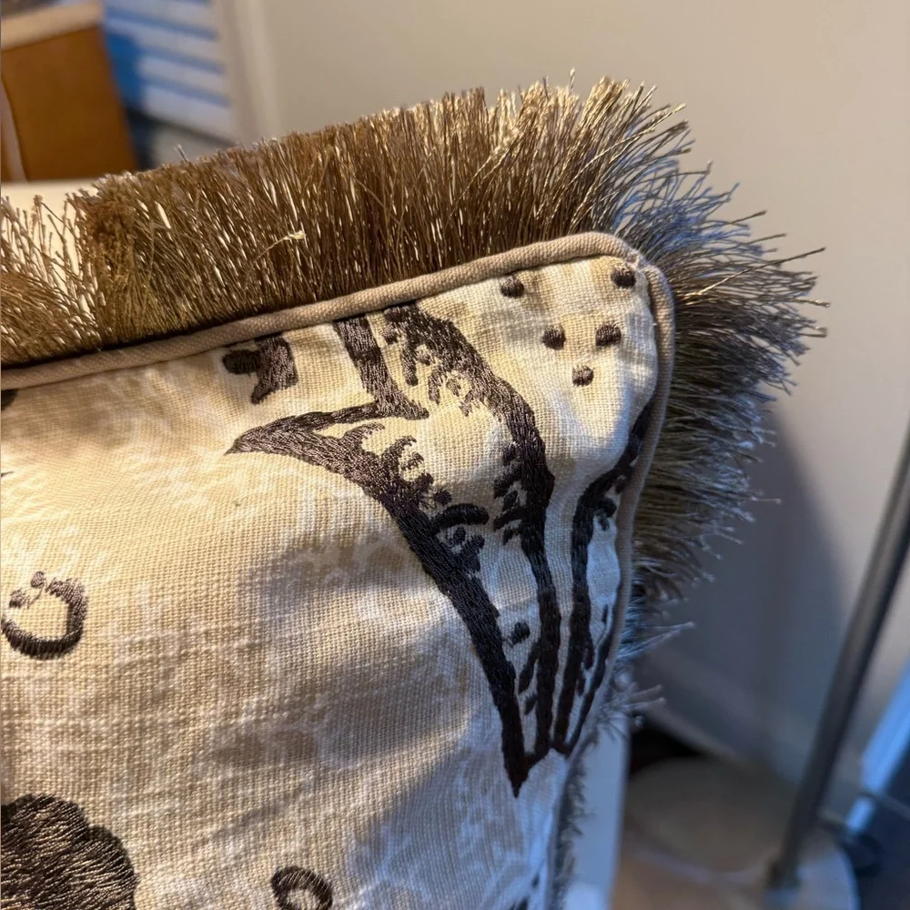 New! Kim Seybert Living Fringe Pillow Cover 26” Square